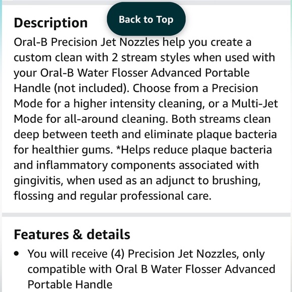 Brand new Oral-B precision jet replacement nozzles, 4 counts x 2 packs. - Picture 10 of 14